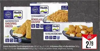 Marktkauf Frosta backofen frish knusprig kross, schlemmerfilet à la bordelaise oder fischstäbchen Angebot