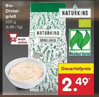 Netto Marken-Discount Naturkind bio-dinkelgrieß Angebot