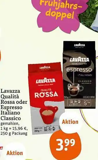 tegut Lavazza qualità rossa oder espresso italiano classico Angebot