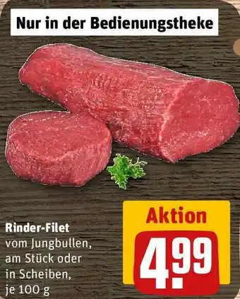 REWE Rinder Filet 100 g Angebot