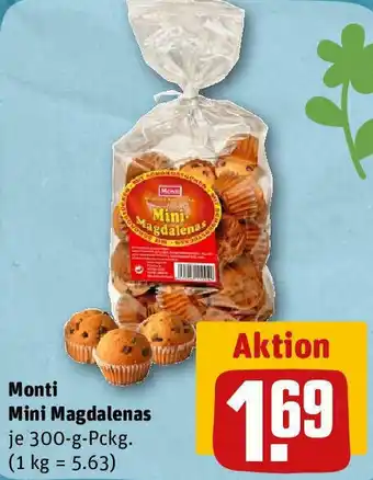 REWE Monti Mini Magdalenas 300 g Pckg. Angebot