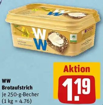 REWE WW Brotaufstrich 250 g Becher Angebot