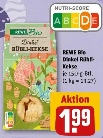 REWE Rewe Bio Dinkel Rübli Kekse 150 g Btl. Angebot