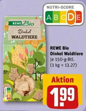 REWE Rewe Bio Dinkel Waldtiere 150 g Btl. Angebot