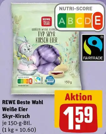 REWE Rewe Beste Wahl Weiße Eier Skyr Kirsch 150 g Btl. Angebot