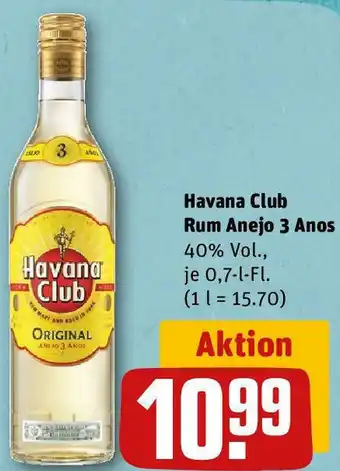 REWE Havana Club Rum Anejo 3 Anos 0,7 L-Fl. Angebot