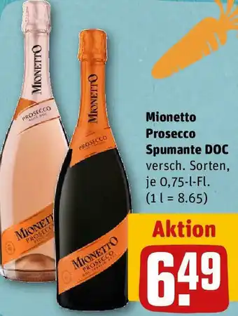 REWE Mionetto Prosecco Spumante DOC 0,75 L-Fl. Angebot