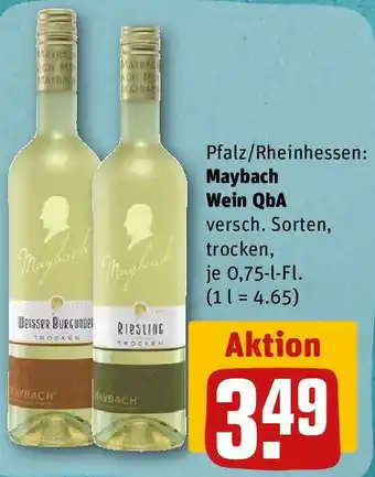 REWE Maybach Wein QbA 0,75 L-Fl. Angebot