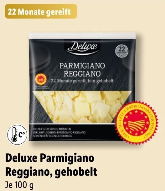 Deluxe Parmigiano Reggiano, gehobelt 100 g Angebot bei Lidl