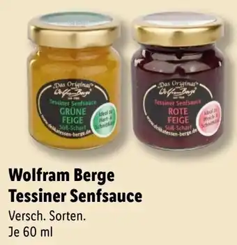 Lidl Wolfram Berge Tessiner Senfsauce 60 ml Angebot