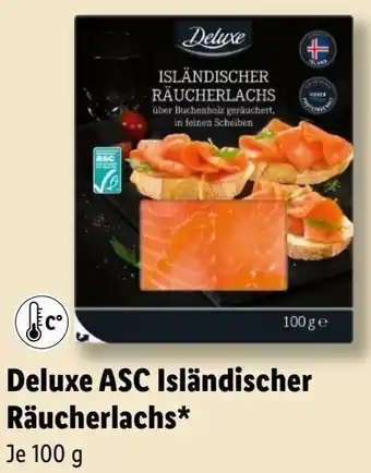 Lidl Deluxe ASC Isländischer Räucherlachs 100 g Angebot