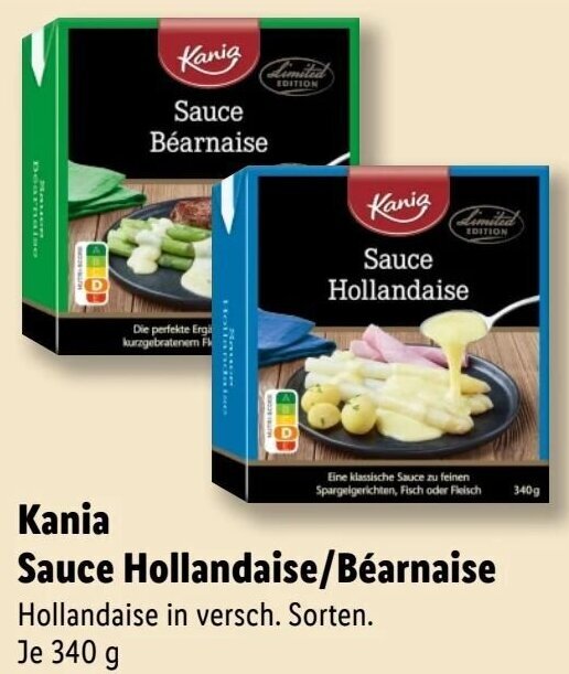 Kania Sauce Hollandaise/Béarnaise 340 g Angebot bei Lidl