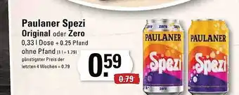 Edeka Frischemarkt Paulaner spezi original oder zero Angebot