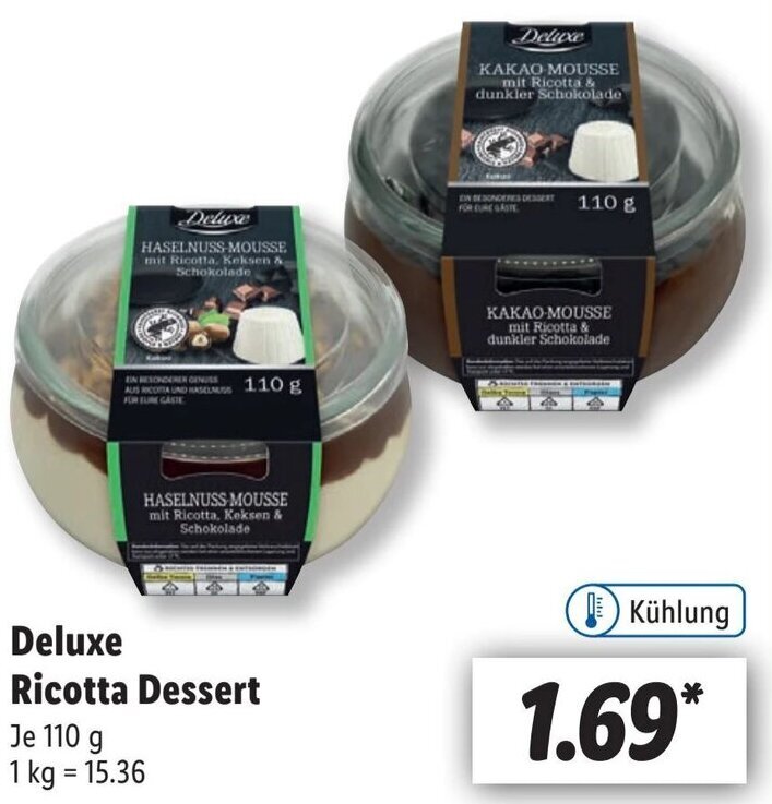 Deluxe Ricotta Dessert 110 g Angebot bei Lidl