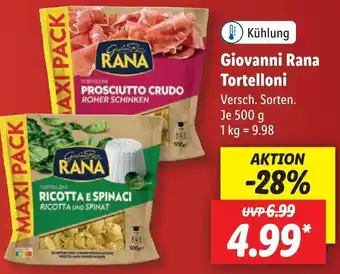 Lidl Giovanni Rana Tortelloni 500 g Angebot