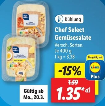 Lidl Chef Select Gemüsesalate 400 g Angebot