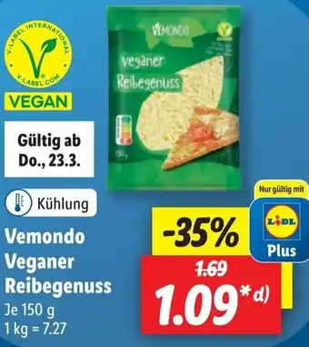 Lidl Vemondo Veganer Reibegenuss 150 g Angebot