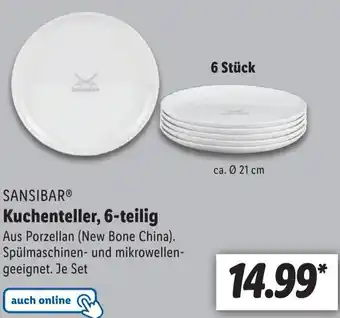 Lidl Sansibar Kuchenteller, 6-teilig Angebot