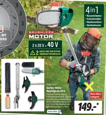 Lidl Parkside Garten Akku Kombigerät 40 V Angebot