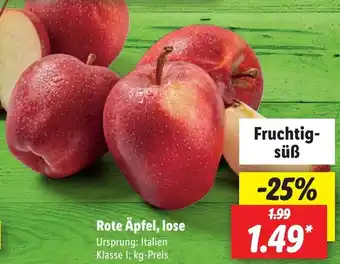 Lidl Rote Äpfel, lose Angebot