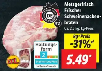 Lidl Metzgerfrisch Frischer Schweinenackenbraten 2,5 kg Angebot