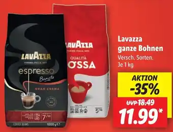 Lidl Lavazza Ganze Bohnen 1 kg Angebot