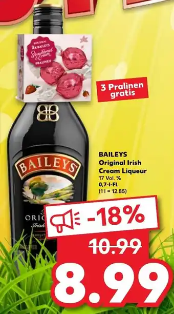 Kaufland Baileys Original Irish Cream Liqueur 0,7L Angebot