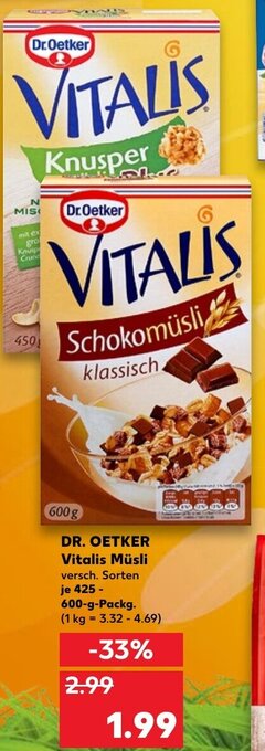 Kaufland Dr. Oetker Vitalis 425/600g Angebot