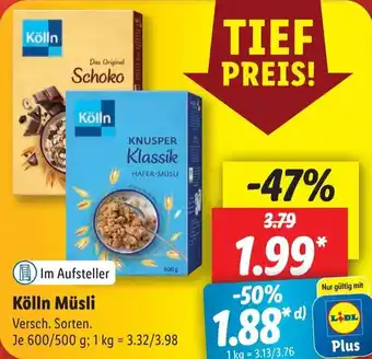 Lidl Kölln Müsli 600/500 g Angebot