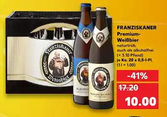 Kaufland Franziskaner Premium Weißbier 20x0,5L Angebot