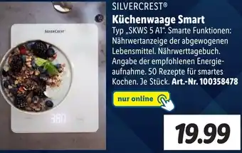 Lidl Silvercrest Küchenwaage Smart ,,SKWS 5 A1" Angebot