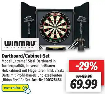 Lidl Winmau Dartboard/Cabinet Set Angebot