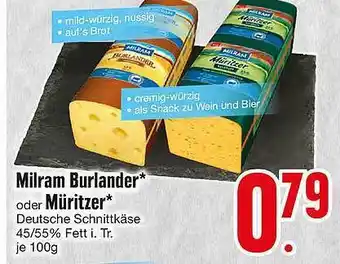 Edeka Milram Burlander oder Müritzer Angebot