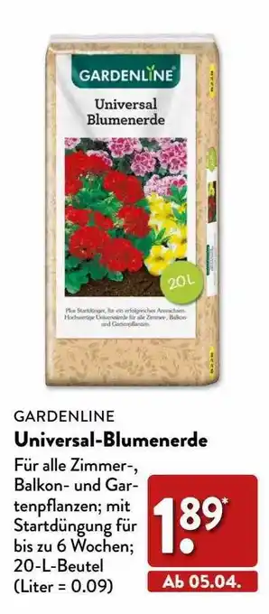 Aldi Nord Gardenline universal-blumenerde Angebot