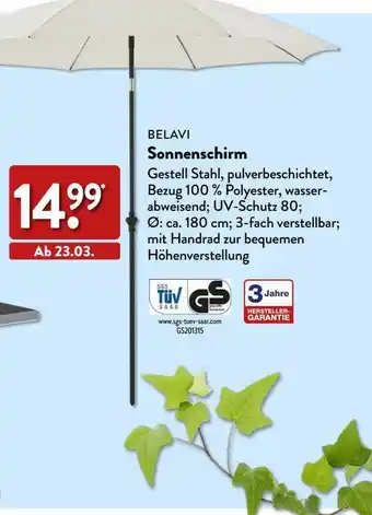 Aldi Nord Belavi sonnenschirm Angebot