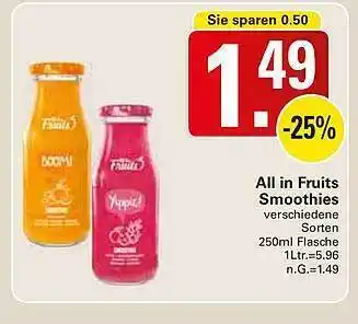 WEZ All in fruits smoothies Angebot