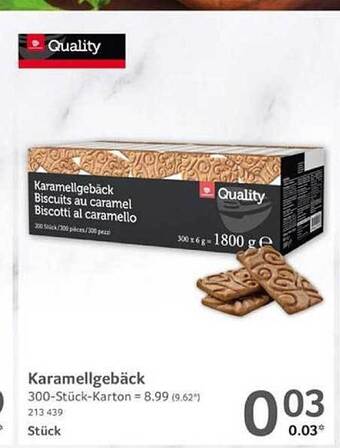 Selgros Quality karamellgebäck Angebot