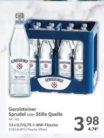 Selgros Gerolsteiner sprudel oder stille quelle Angebot