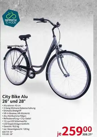 Selgros Sprick cycle city bike alu 26 Angebot