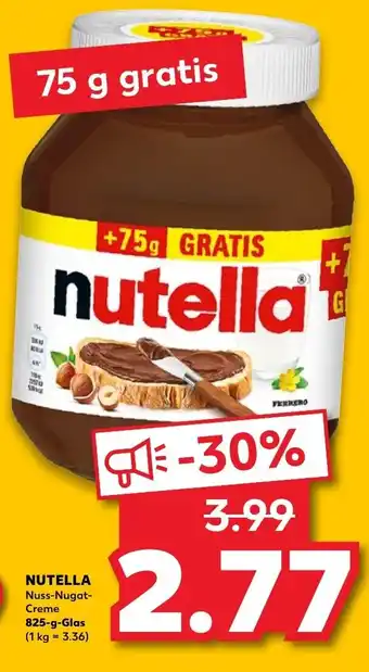 Kaufland Nutella 825g Glas Angebot