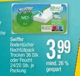 V Markt Swiffer bodentücher nachfüllpack Angebot