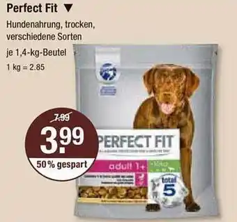 V Markt Perfect fit hundenahrung, trocken Angebot