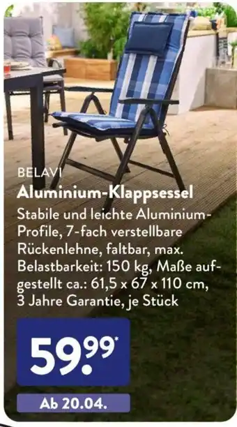 Aldi Süd Belavi Aluminium Klappsessel Angebot