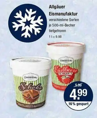 V Markt Allgäuer eismanufaktur Angebot