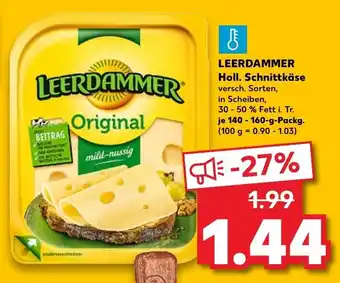 Kaufland Leerdammer Holl. Schnittkäse 140-160g Angebot