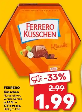 Kaufland Ferrero Küsschen 178 g Angebot