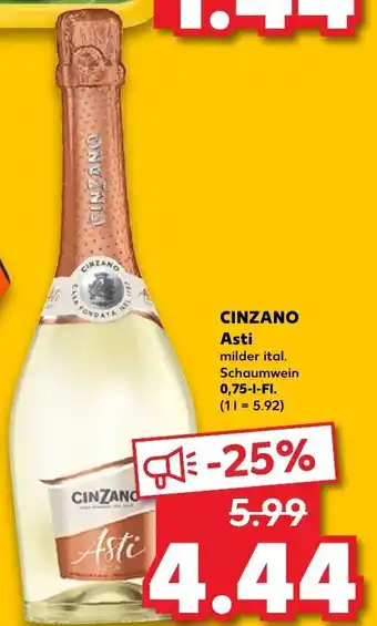 Kaufland Cinzano Asti 0,75L Angebot