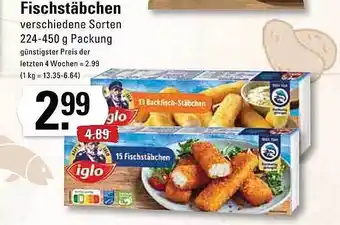 Edeka Frischemarkt Fischstäbchen iglo Angebot