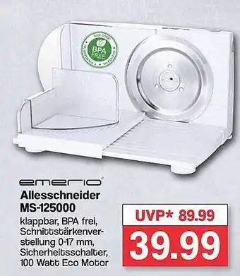 Famila Nord West Emerio allesschneider ms-125000 Angebot