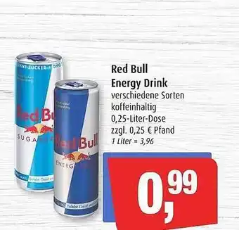 Markant Red bull energy drink Angebot